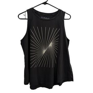 Mollusk Tank Top Womens Medium Black Shirt Graphic Sleeveless Beach Cotton
